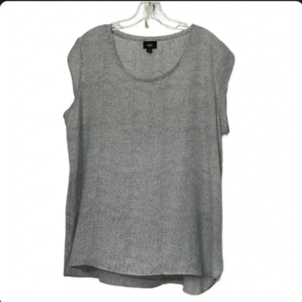 Massimo Polyester blank & off white top shirt blouse